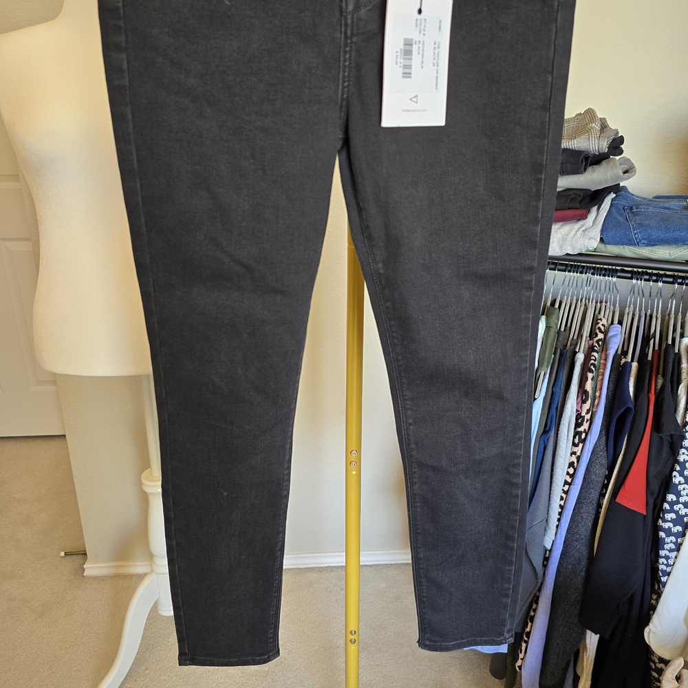 Hidden 28 High Rise Skinny Leg NWT Black Jeans - Picture 2 of 11